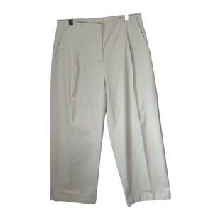 Antonelli Firenze Sz 42,‎ US 6 Cropped Slacks Baggy Cuffed Wide Leg Quiet Luxury